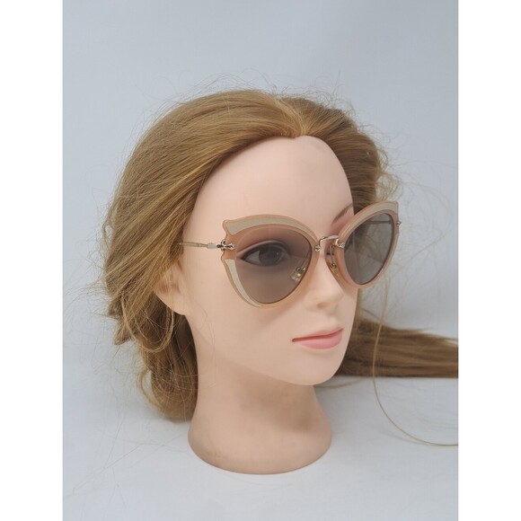 NWOT Miu Miu Women\'s Sunglasses Cat-Eye Pink Gold SMU 05S 52-23-140 Italy main image 11